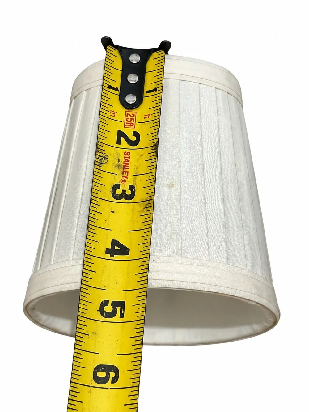 Vintage Cream Pleated Fabric Lamp Shade